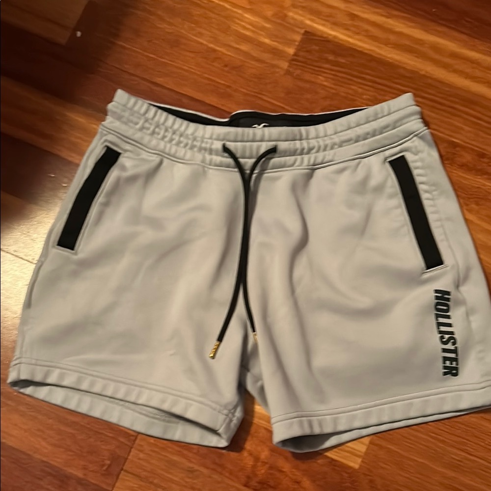 Hollister Gray Athletic Shorts with Elastic Waistband